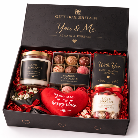 Romantic Gift Box for Couples with Chocolates Candle Love Card Anniversary Gift